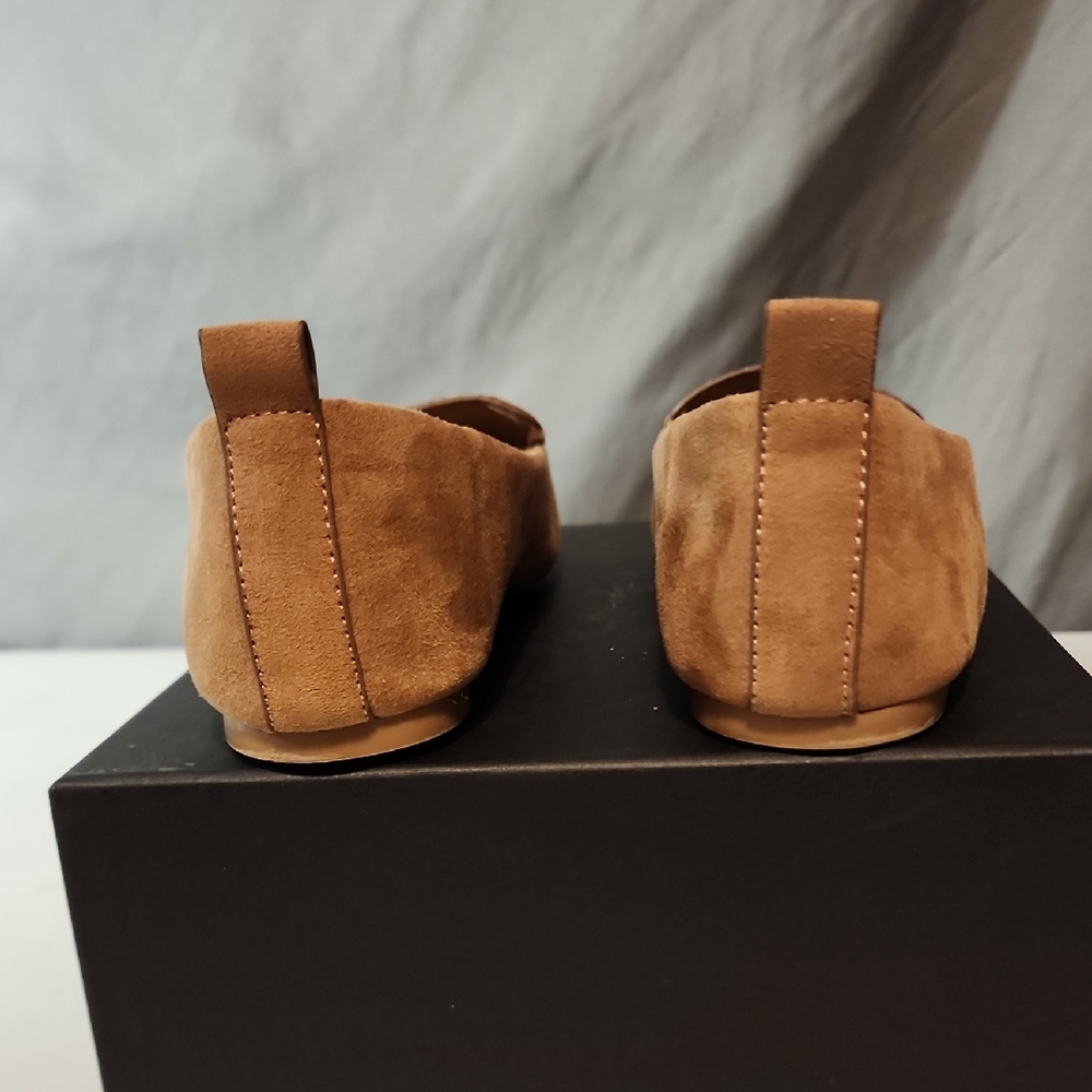 Lulu's NWOT Tan Leather Flats Slip-On Loafers - Picture 5 of 8